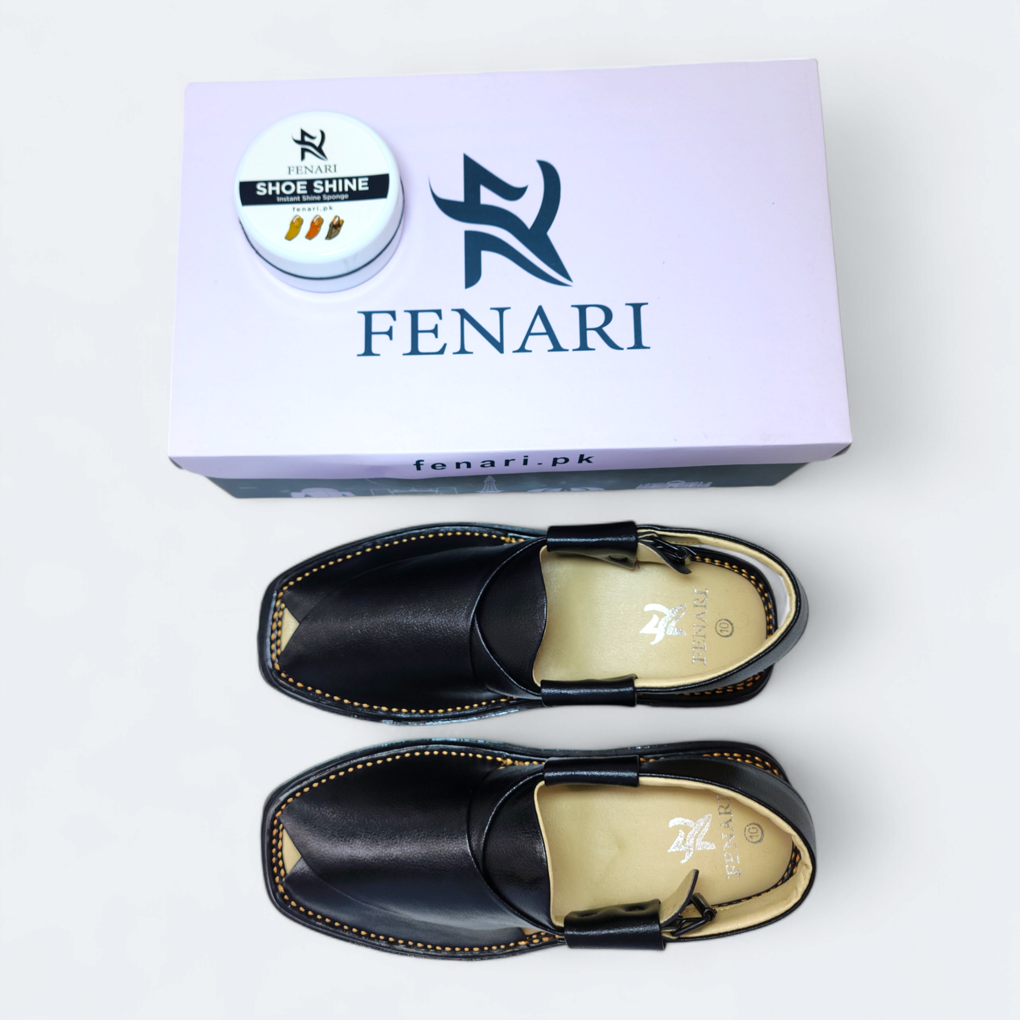 Black Medicated Peshawari Chappal in Pakistan