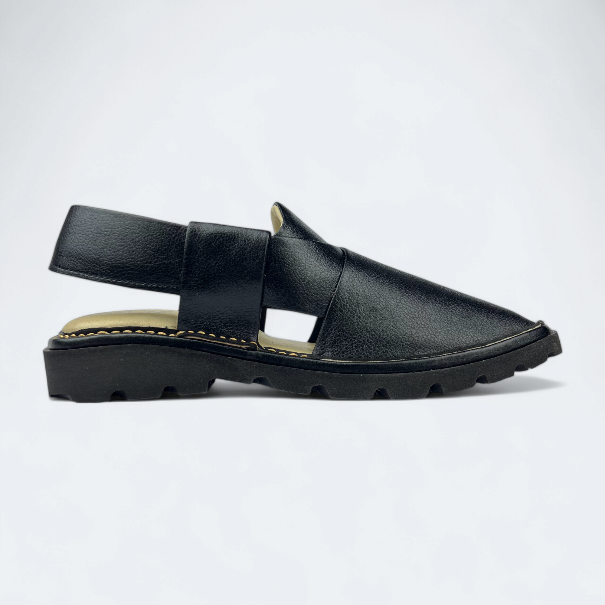 Premium Black Peshawari Chappal