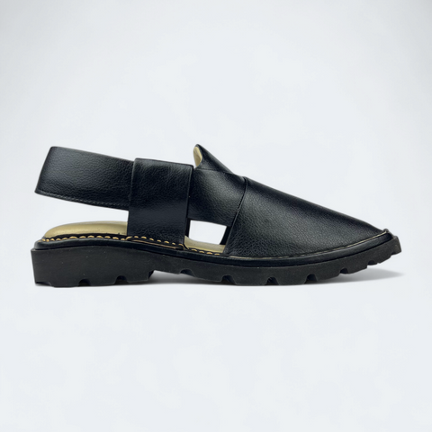 Premium Black Peshawari Chappal