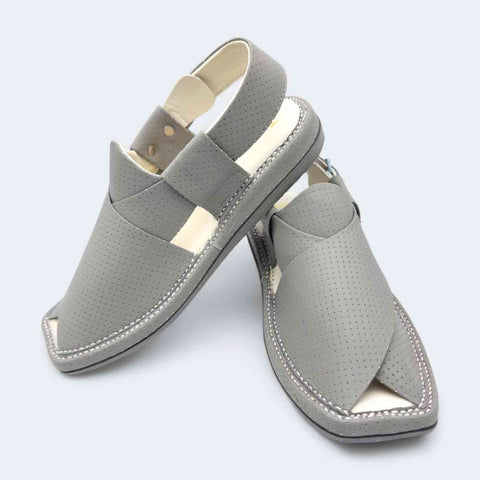 Kaptan Medicated Chappal Dotted Dark Grey