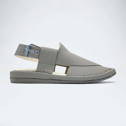 Kaptan Medicated Chappal Dotted Dark Grey