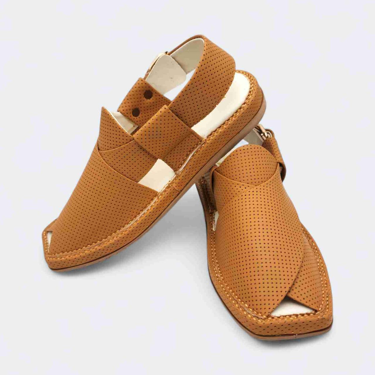 Kaptan Medicated Chappal Dotted Yellow
