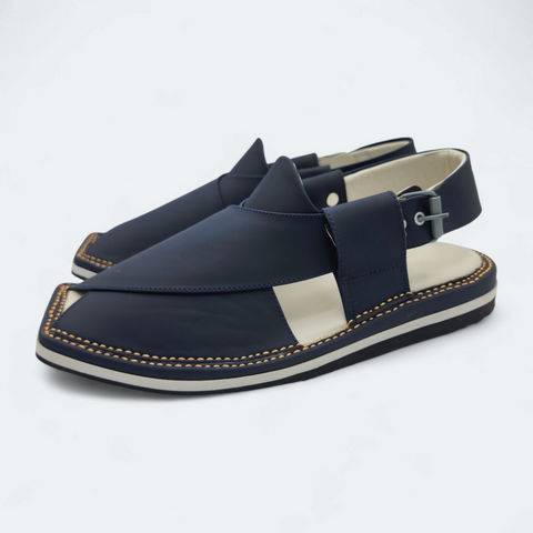 Contrast Sole Medicated Chappal Blue