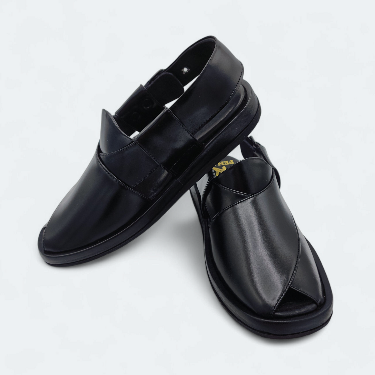 New Aura Comfortable Peshawari Chappal Black