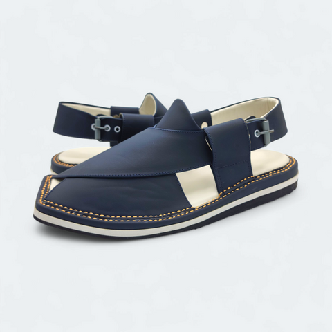 Contrast Sole Medicated Chappal Blue