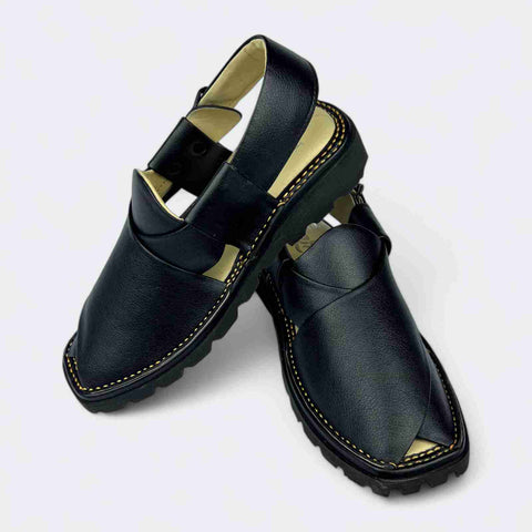 GOGO Medicated Chappal Full Black