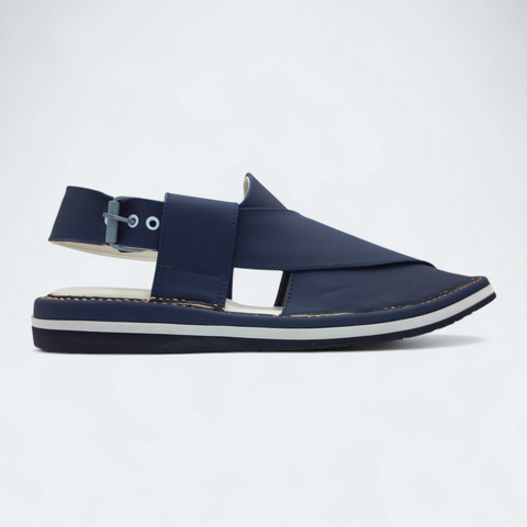 Contrast Sole Medicated Chappal Blue