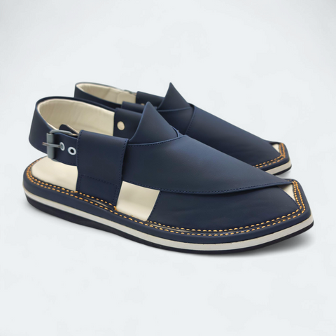 Contrast Sole Medicated Chappal Blue