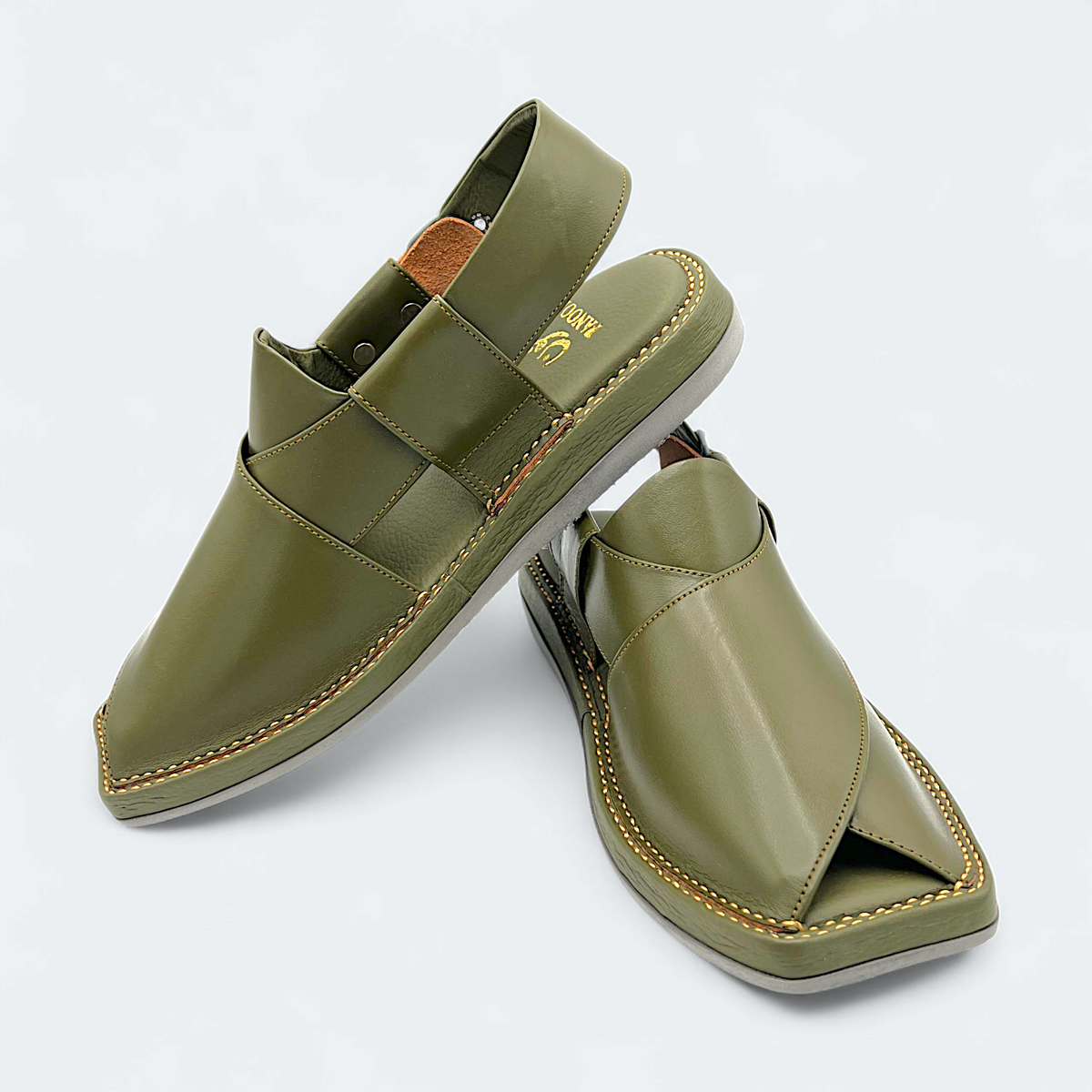 Kaptan Medicated Lighweight Chappal Mehndi