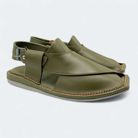 Single Sole Kaptan Medicated Chappal Mehndi