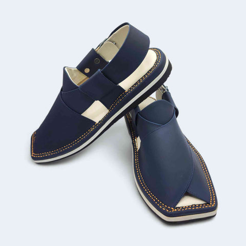 Contrast Sole Medicated Chappal Blue
