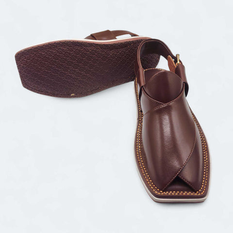 Contrast Sole Medicated Chappal Brown