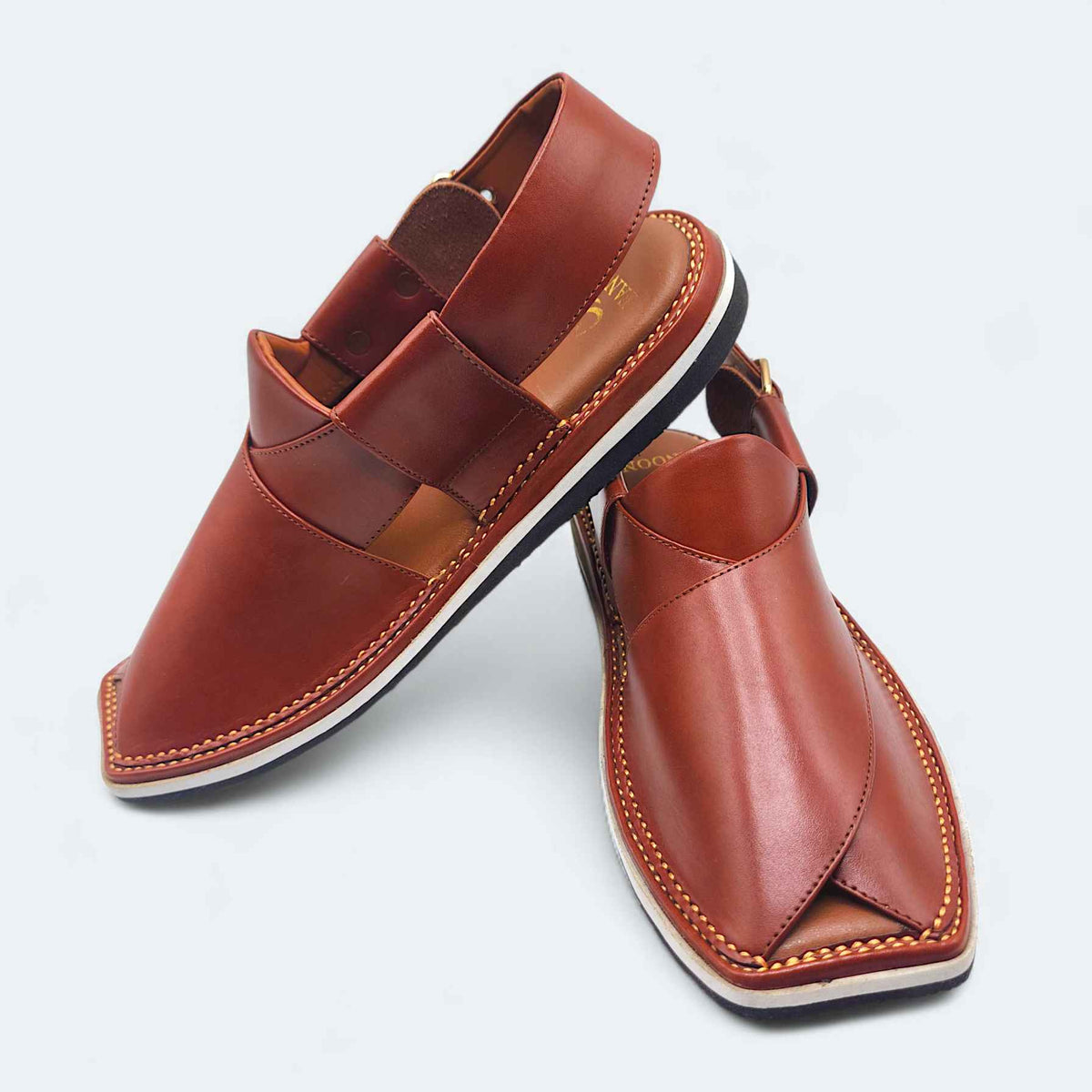 Contrast Sole Medicated Chappal Mustard